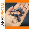 Miniature Toy Pistol Keychain Set