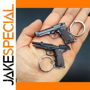 Miniature Toy Pistol Keychain Set