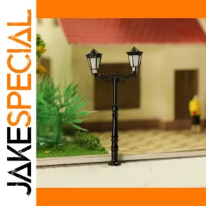 3pcs N Scale Street Lamp Posts with LEDs