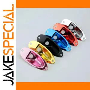 Oval Curved Metal Jack Plate for Guitar
