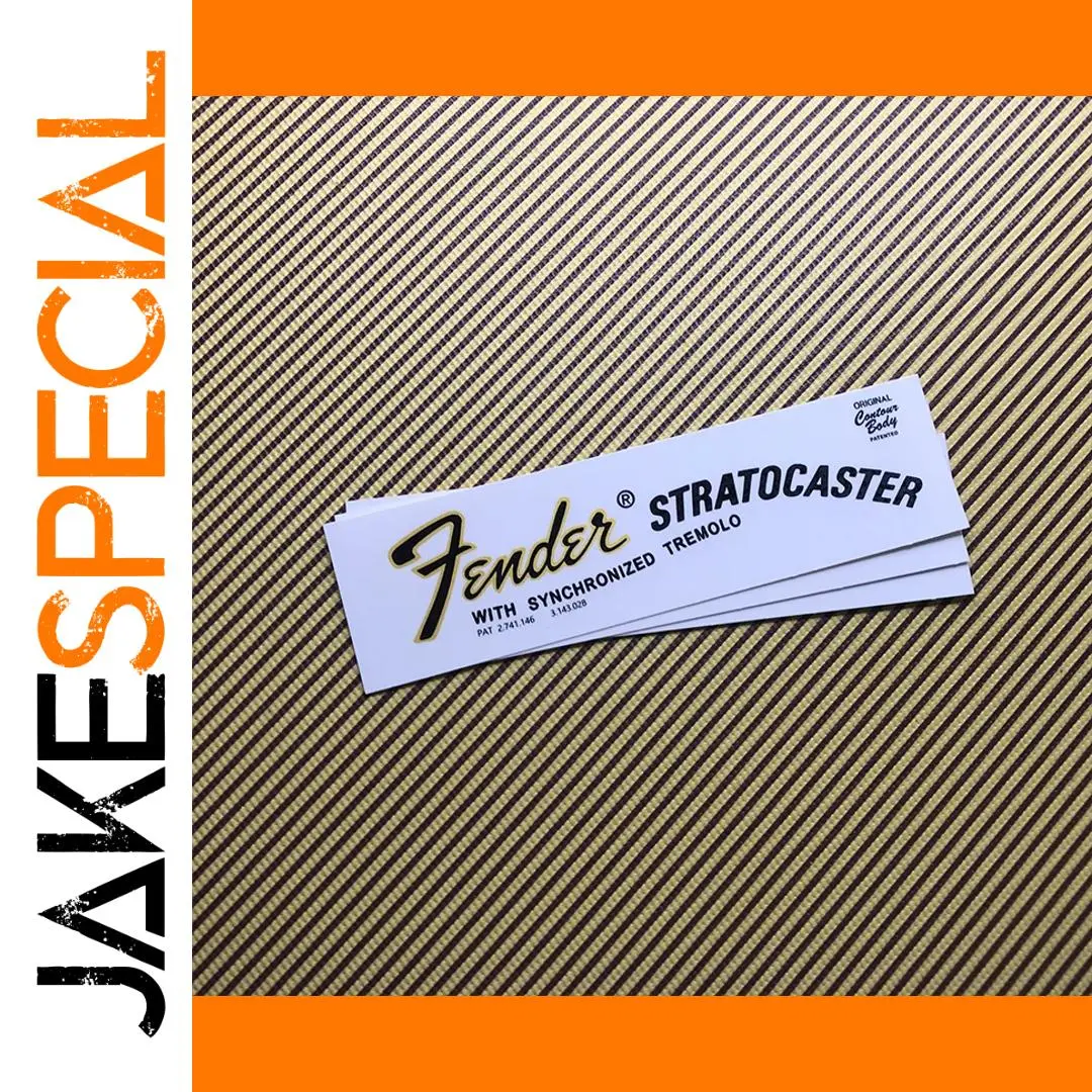 3Pcs Fender Stratocaster Headstock Decals Set 1 3Pcs Fender Stratocaster Headstock Decals Set