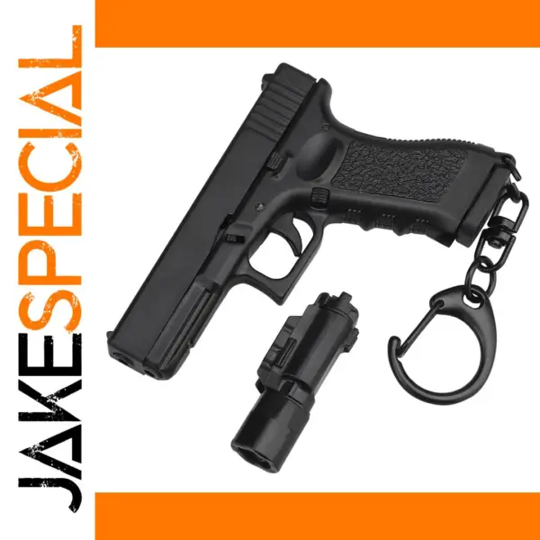 G17 Mini Pistol Shape Keychain with Flashlight