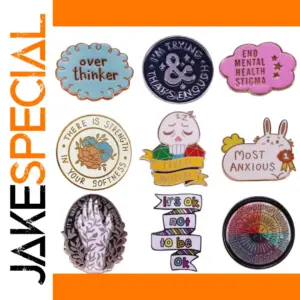 Overthinking It Enamel Pin for Mental Health