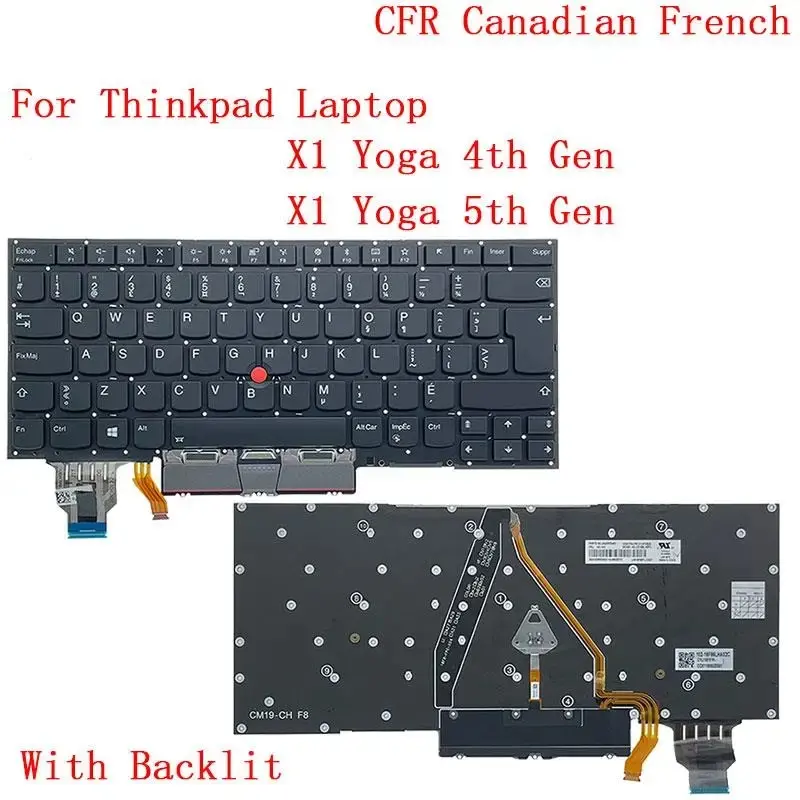 Backlit Spanish Keyboard for Lenovo ThinkPad X1 Yoga 9 Backlit Spanish Keyboard for Lenovo ThinkPad X1 Yoga - Image 9
