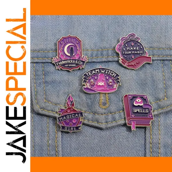 Magical Spells Book Witch Enamel Pins