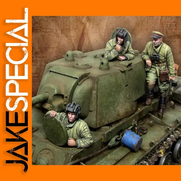 1/35 Resin Soviet Tanker Figures Set Unassembled