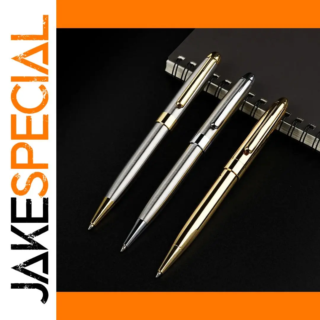 Elegant Retractable Stainless Steel Ballpoint Pen 1 Elegant Retractable Stainless Steel Ballpoint Pen