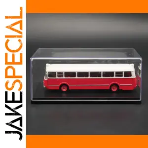 Vintage Red Bus Display Model with Case