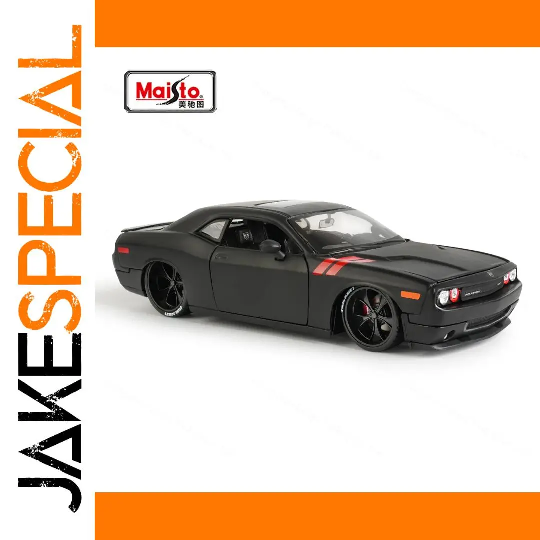 Maisto 1:24 Black Dodge Challenger Model Car 1 Maisto 1:24 Black Dodge Challenger Model Car
