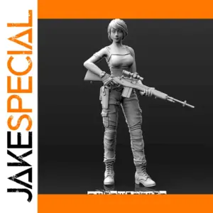 Unassembled 1/35 Female Sniper Resin Diorama Kit