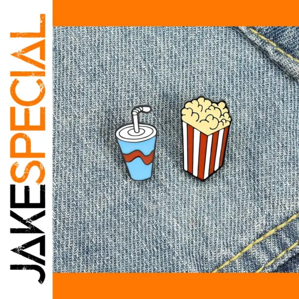 Custom Enamel Pins - Chocolate, Soda, Popcorn