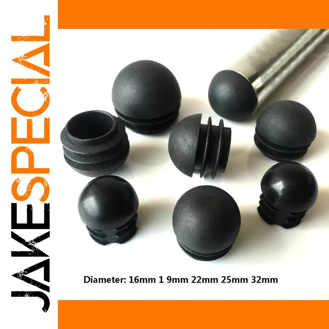 Black Hemispherical Plastic Cap Set 16-32mm 1 Black Hemispherical Plastic Cap Set 16-32mm