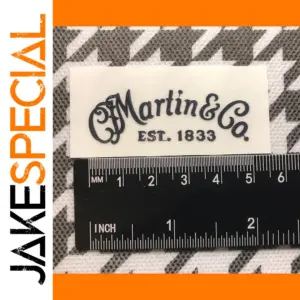 2Pcs Martin & Co Silver 3D Guitar Decals
