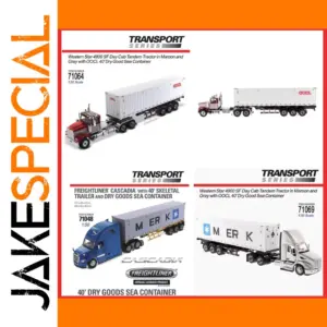 CASCADIA Tandem Tractor & Container Model 1:50