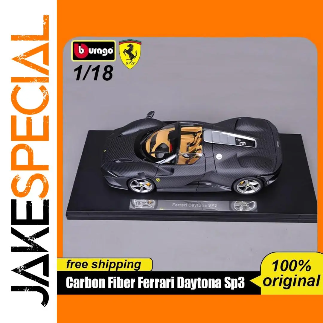 Carbon Fiber Ferrari Daytona Sp3 1:18 Diecast Model 1 Carbon Fiber Ferrari Daytona Sp3 1:18 Diecast Model
