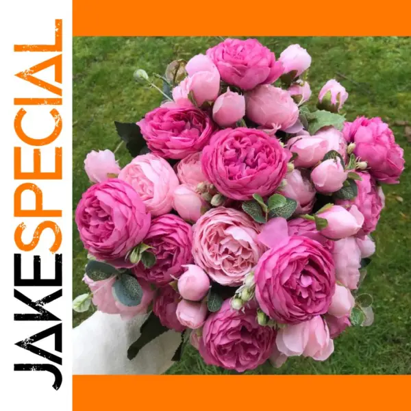 Silk Peony Artificial Flower Bouquet 5 Heads