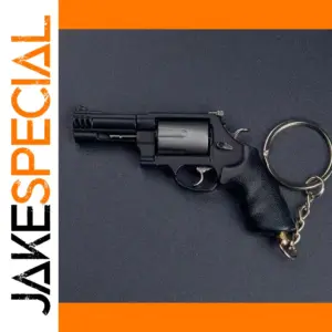 Mini Metal Revolver Keychain Gun Ornament