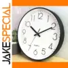 Silent 12 Inch Modern Wall Clock Design