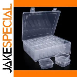Plastic Bead Organizer with 30 Mini Containers