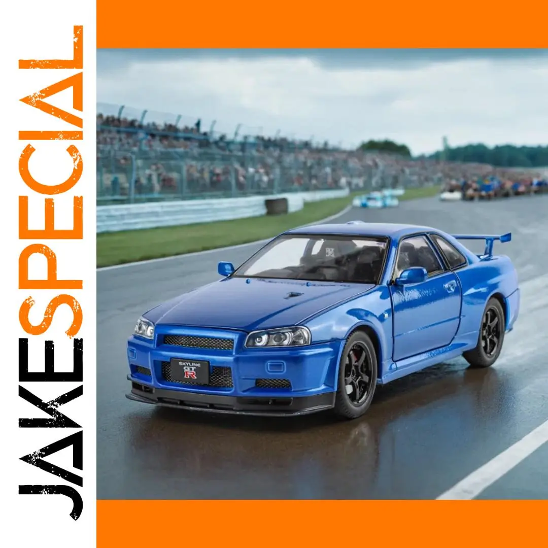 1:24 GTR-R34 Alloy Car Model with Sound 1 1:24 GTR-R34 Alloy Car Model with Sound
