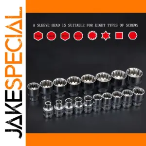 19-Piece 3/8 inches Socket Set for Automotive Repair