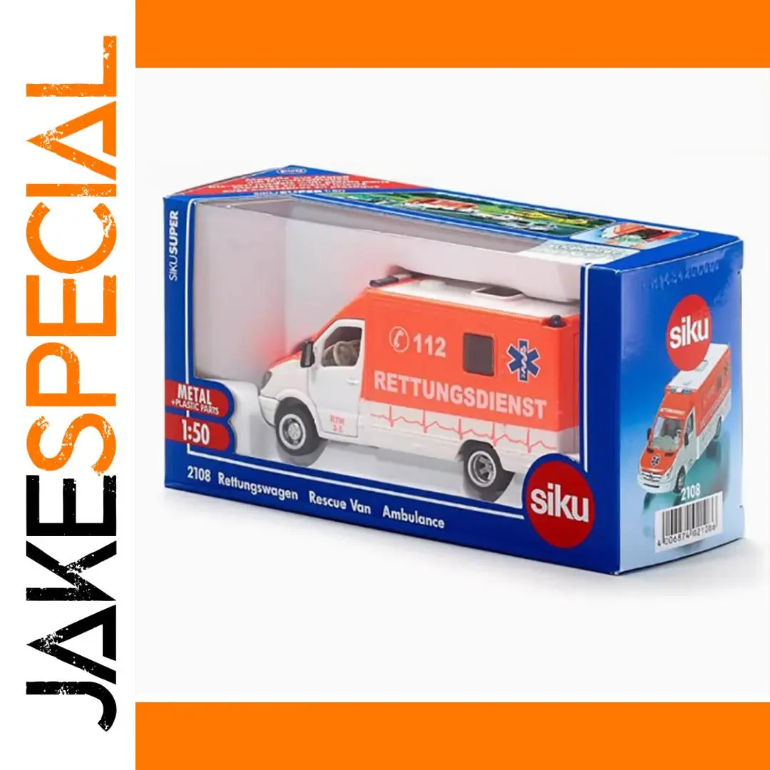 Siku Diecast Ambulance 1:50 Alloy Model Vehicle 1 Siku Diecast Ambulance 1:50 Alloy Model Vehicle