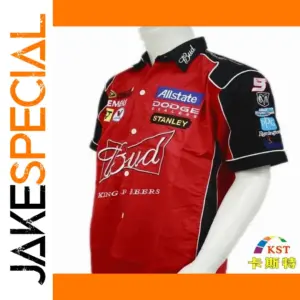 Red Motorsports Themed Short-Sleeve Shirt