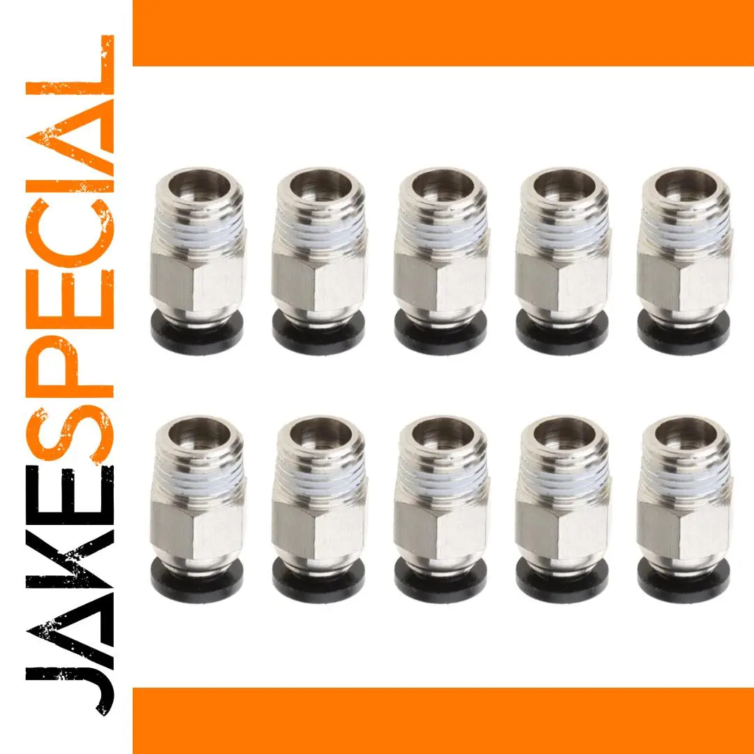 PC4-M10 Male Pneumatic Quick Fittings - 10PCS 1 PC4-M10 Male Pneumatic Quick Fittings - 10PCS