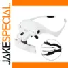 Headband Magnifier with 2 LED Lights and 5 Replaceable Lenses