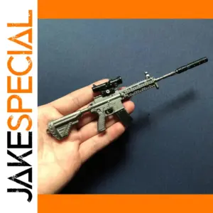 Mini Silver Assault Rifle Replica Collectible