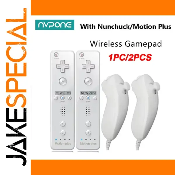 Wireless Remote Controller with Nunchuck for Wii