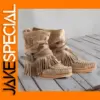 Women's Retro Tassel Ankle Boots with Zipper
