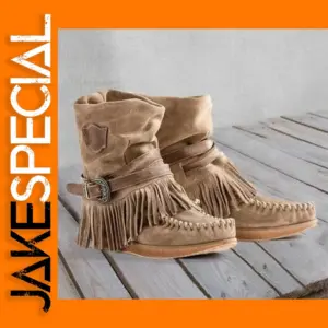 Women's Retro Tassel Ankle Boots with Zipper