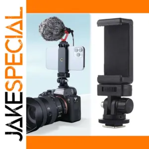 Camera Hot Shoe Phone Holder with Tripod Adapter