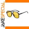 Vintage Yellow Pilot Sunglasses for Women Men