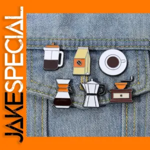 Coffee Mug Enamel Pin Brooch for Baristas