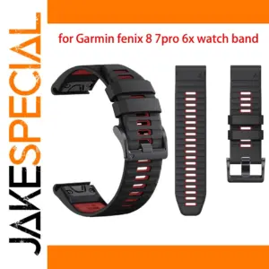 Garmin Fenix 6 7 8 Two-Tone Silicone Watch Band