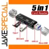 5-in-1 USB Type C Micro USB Card Reader