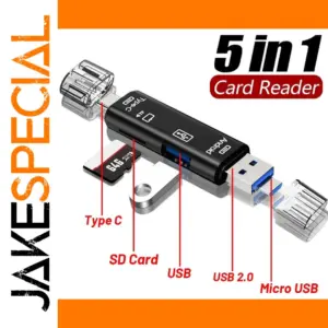 5-in-1 USB Type C Micro USB Card Reader