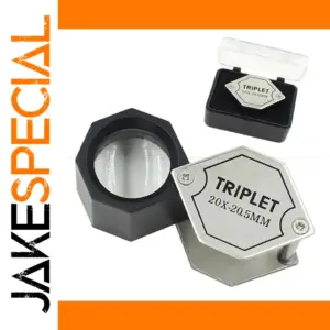 20X Metal Jewelry Magnifier with High-Def Glass
