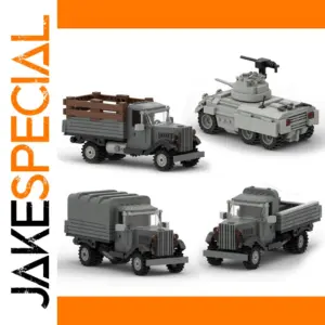 WW2 Military Truck Building Block Model