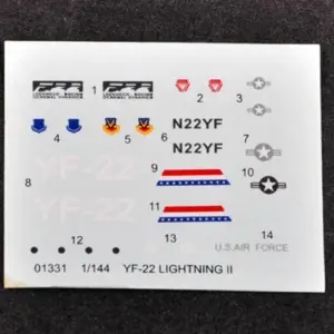 1/144 YF-22 Lightning II Fighter Model Kit 10 6a2002cd upscaled