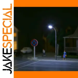 5pcs TT Scale Metal Street Lamps with Bright LEDs