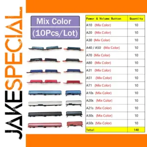 10Pack Volume Power Buttons for Samsung Models