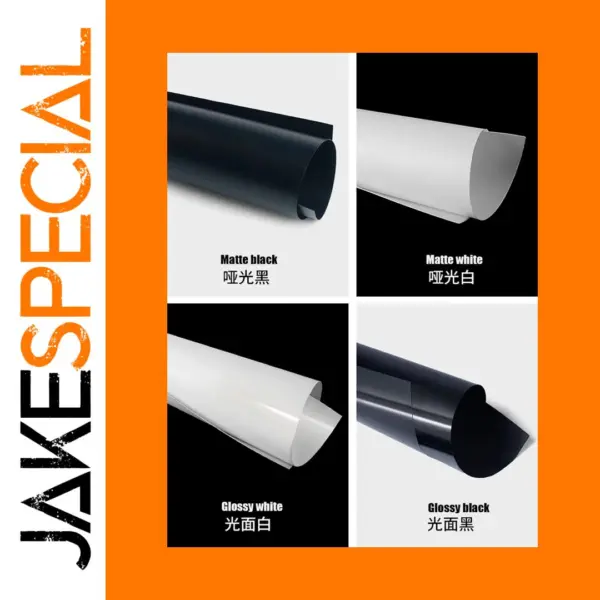 DIY Matte Black and White PVC Sheets 0.3-2.0mm