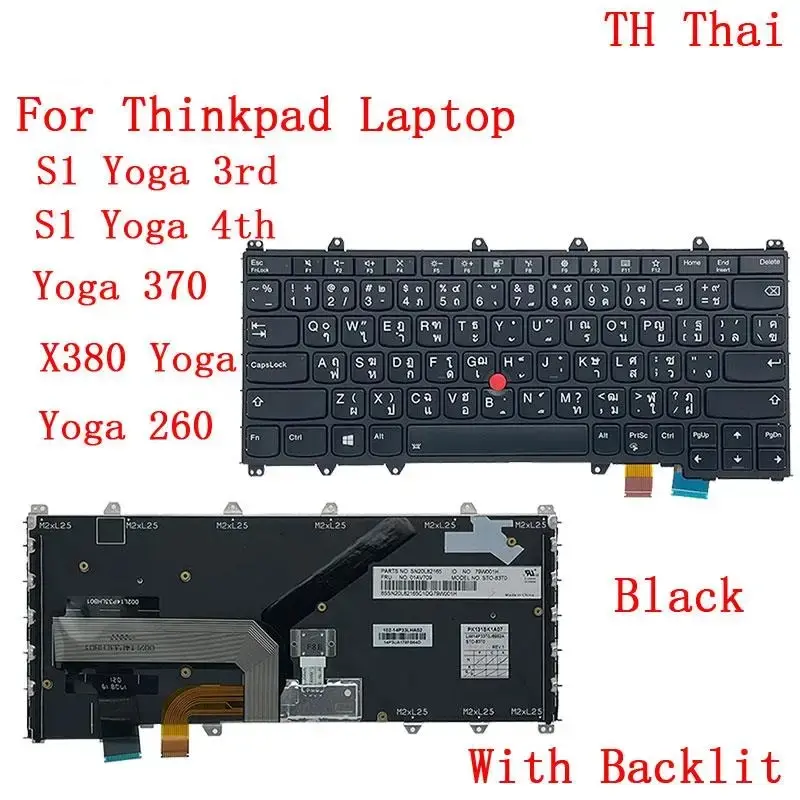 Backlit Keyboard for Lenovo ThinkPad Yoga 370 11 Backlit Keyboard for Lenovo ThinkPad Yoga 370 - Image 11