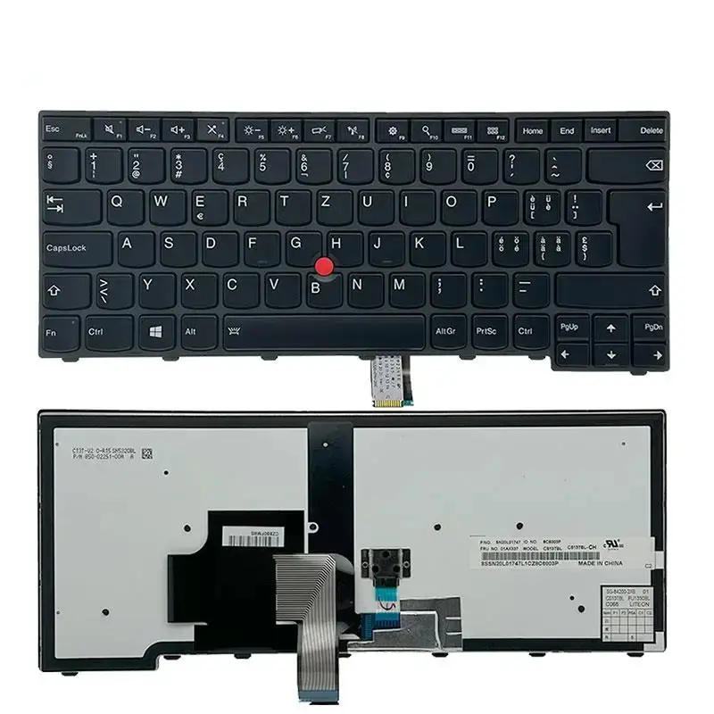 CH Swiss Keyboard for Lenovo T460/T450 2 CH Swiss Keyboard for Lenovo T460/T450 - Image 2