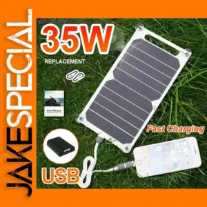 Portable 35W Monocrystalline Solar Panel with USB Charger
