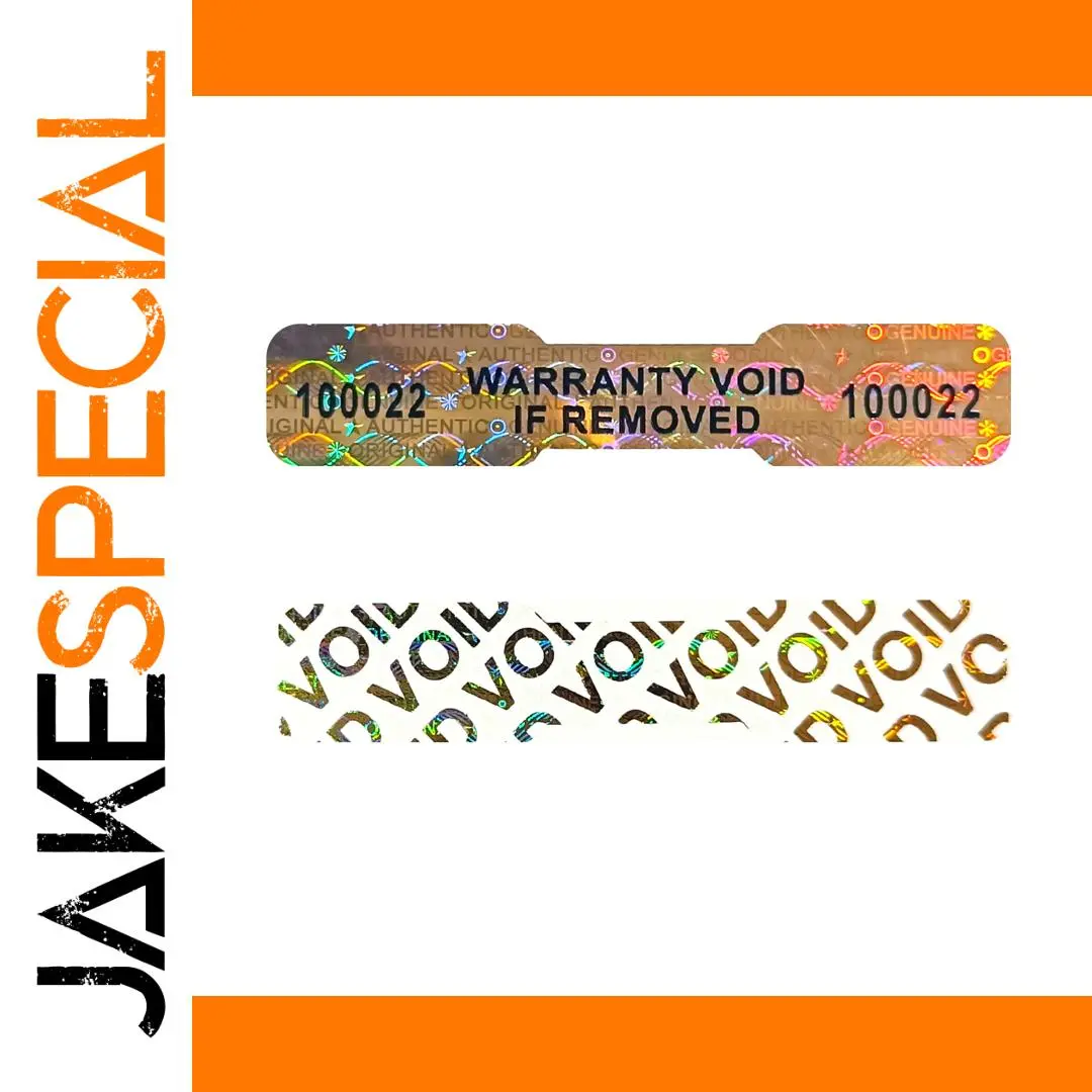 Holographic Bone Shape Security Labels Pack 1 Holographic Bone Shape Security Labels Pack