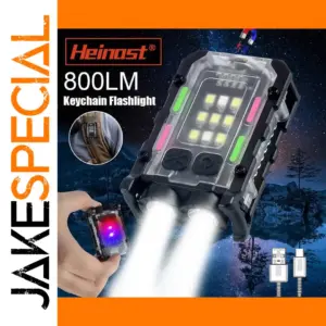 Heinast 800 Lumens Mini Keychain Flashlight